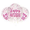 Happy birthday balloner med konfetti i pink - DIY