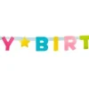 Happy Birthday banner i pastelfarver