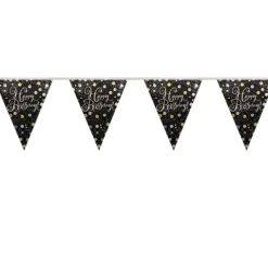 Happy Birthday banner sparkling gold
