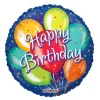 Happy Birthday Folie ballon BLÅ