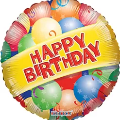 Happy Birthday Folie ballon ø46 GUL