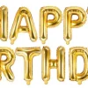 Happy Birthday Folieballon sæt GULD