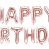 Happy Birthday Folieballon sæt ROSEGOLD