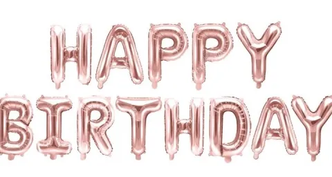 Happy Birthday Folieballon sæt ROSEGOLD