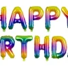 Happy Birthday Folieballon sæt Rainbow