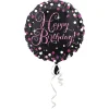 Happy Birthday Folieballon - Sparkling pink