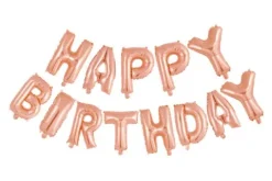 Happy Birthday i folie Rosegold