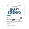 Happy Birthday i mat blå