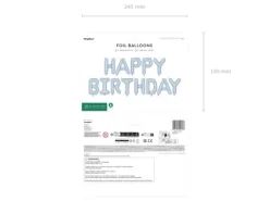 Happy Birthday i mat lyseblå