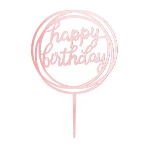 Happy Birthday rosegold topper