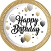 Happy birthday tallerkner - 8 styks - 23cm