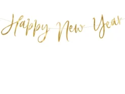 Happy New Year banner i guld