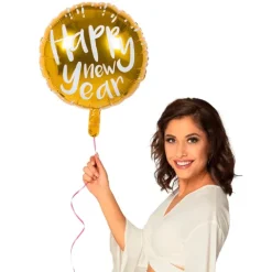 Happy new year folie ballon guld