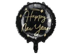 Happy new year Folieballon i sort