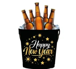 Happy new year metal spand - 19x23cm