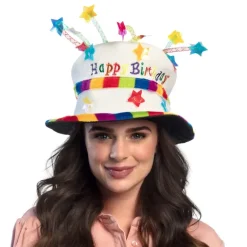 Hat Rainbow cake 'Happy birthday'