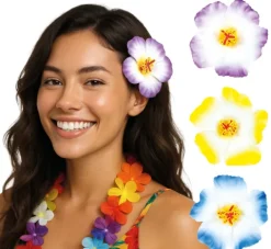Hawaii blomst hårclips 3 stk.