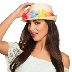 Hawaii hat - Fedora med blomster