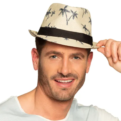 Hawaii hat - Fedora med palmer