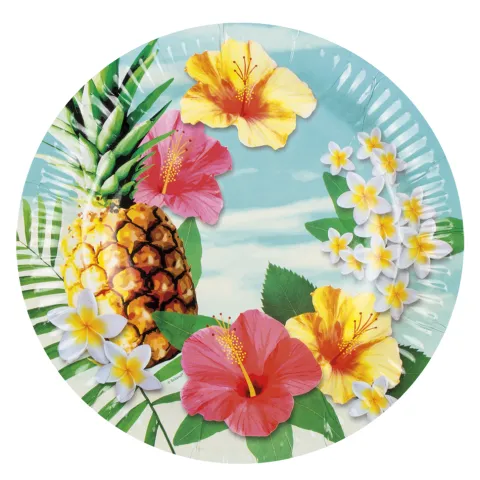 Hawaii Tallerken - Paradise 10stk