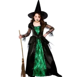 Hekse kostume Deluxe Pige - Emeralda