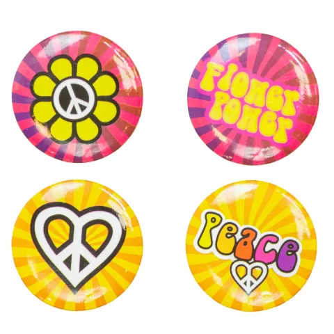 4 Hippie Badges