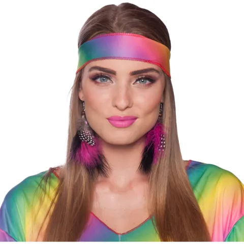 Hippie øreringe med fjer