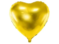 Hjerte folieballon Guld 61cm