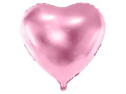Hjerte folieballon Lyserød 61cm