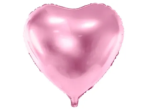 Hjerte folieballon Lyserød 61cm