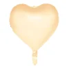 Hjerte folieballon pastel Gul