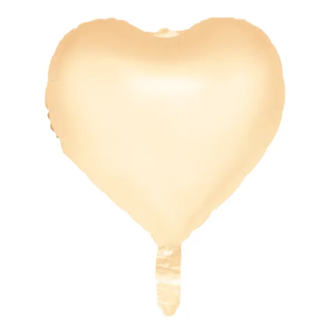 Hjerte folieballon pastel Gul