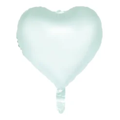 Hjerte folieballon pastel Mintgrøn