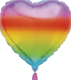 Hjerte folie ballon Rainbow