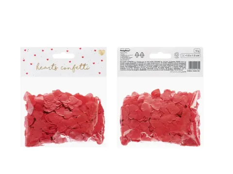 Hjerte konfetti i papir Rød
