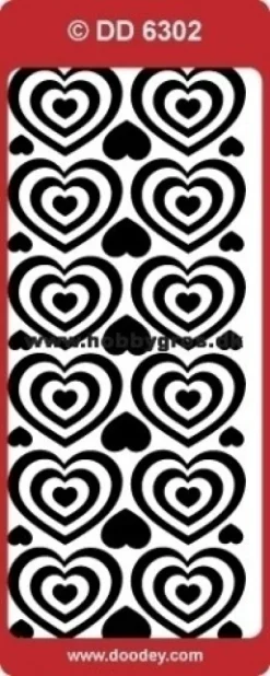 Hjertestickers 12x5 størrelser