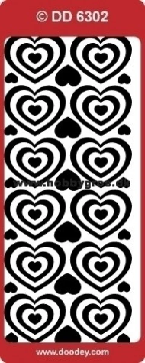 Hjertestickers 12x5 størrelser