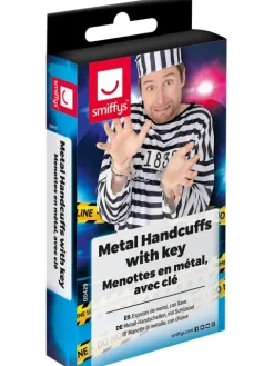 Håndjern i metal med nøgle