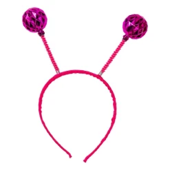 Hårbøjle med discokugler Pink
