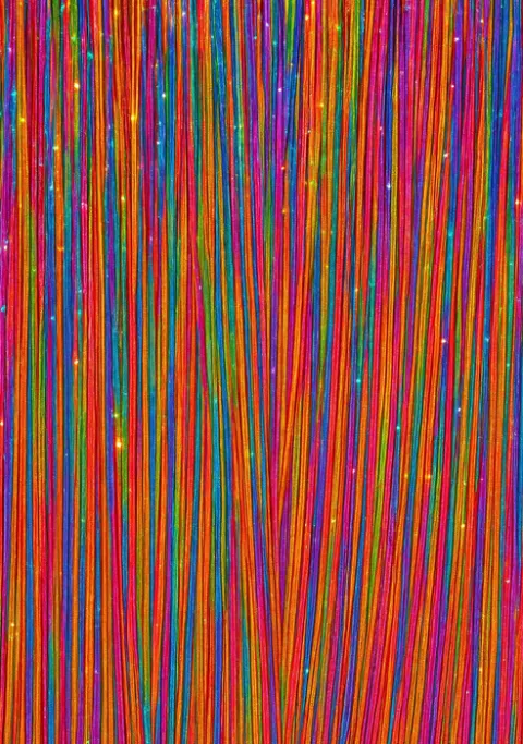 Hårextensions 3 stk. i glitter-Multi