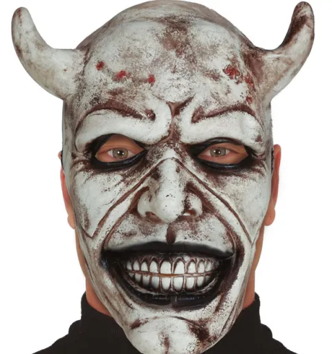 Hvid Djævel maske Latex