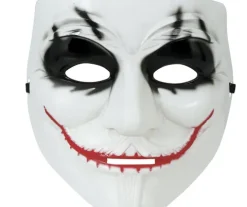 Hvid maske med klovne make up