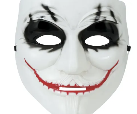 Hvid maske med klovne make up