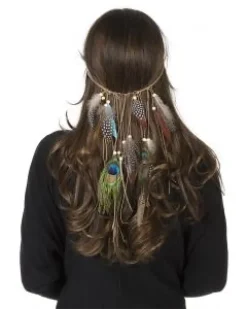 Indianer fjerpynt med fjer og perler