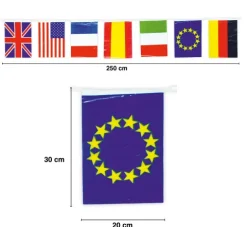 International flagguirlande 50 meter