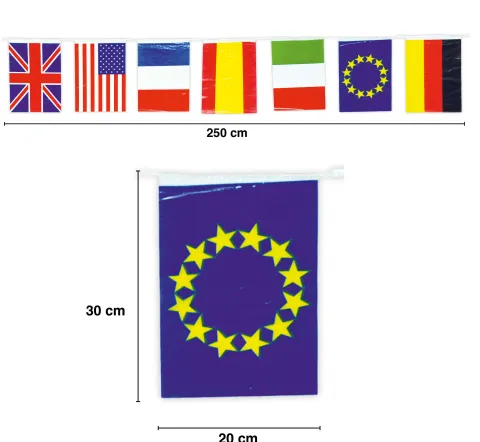 International flagguirlande 50 meter