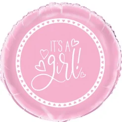 Its a girl folieballon i lyserød