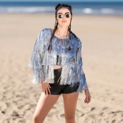Jacket Festival flare silver