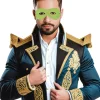 Øjenmaske i shiny limegrøn med elastik