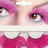 Øjenvipper med Pink fjer